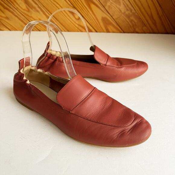 Everlane The Day Italian Leather Loafer in Dark Rose - Picture 1 of 8